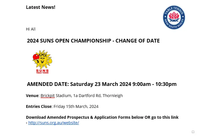 2024 SUNS Open Championship